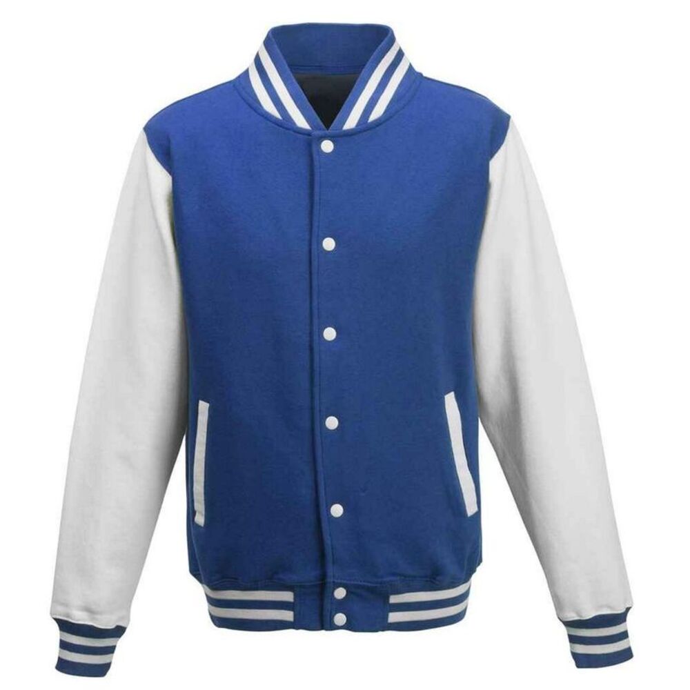 Awdis Unisex Varsity Jacket / Royal Blue/White